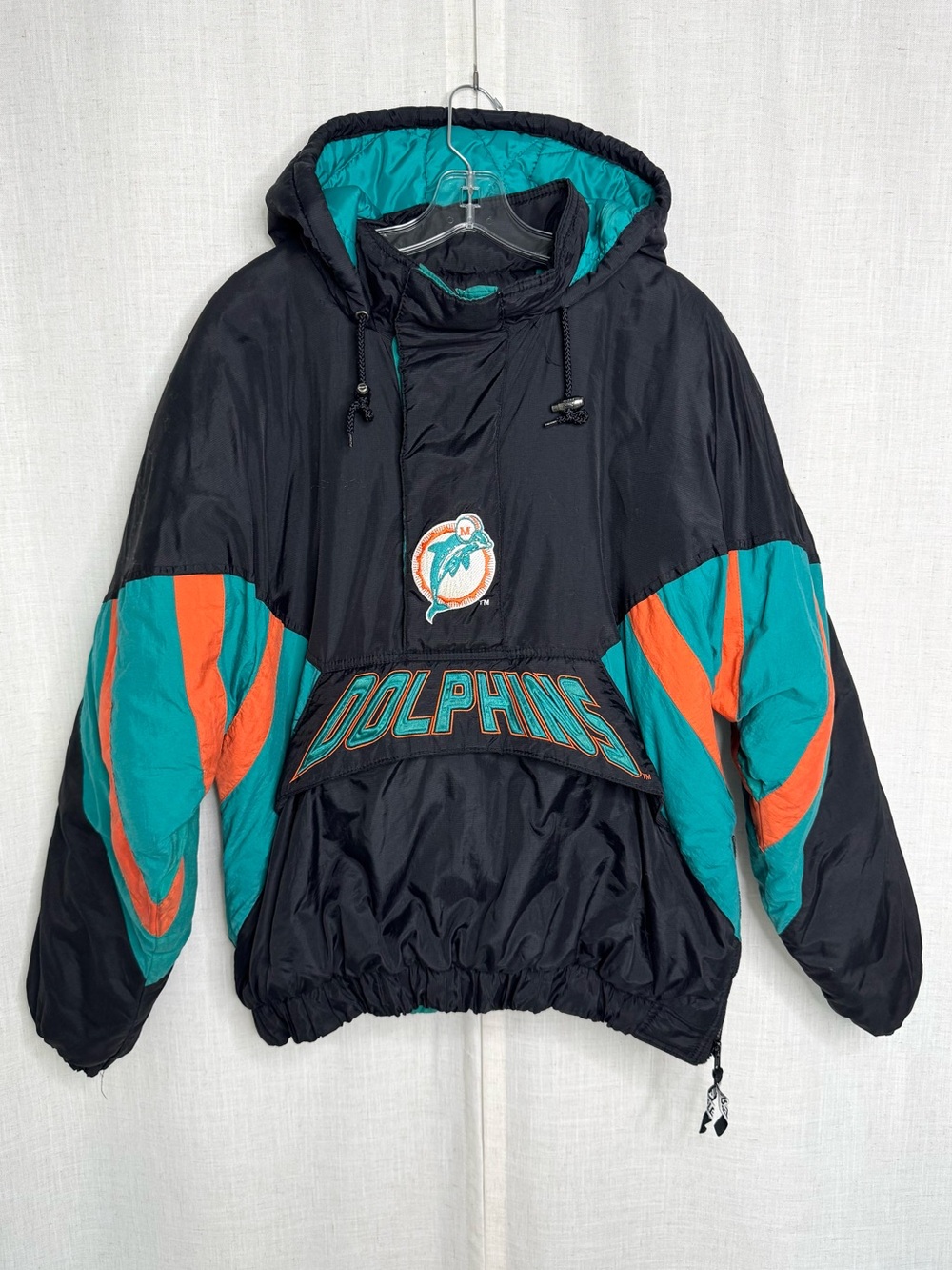 Vintage 90s Starter Miami Dolphins NFL Pro Line Pullover Jacket Large